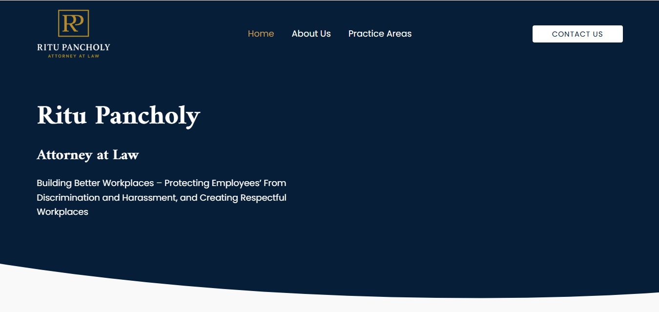 Website Designed for Ritu Pancholy Law