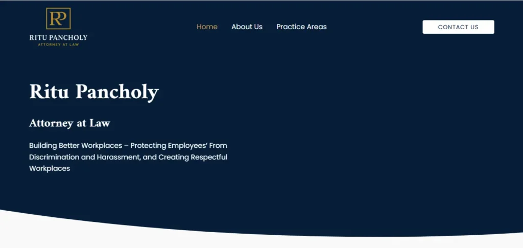 Website Designed for Ritu Pancholy Law
