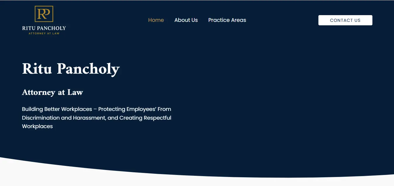 Website Designed for Ritu Pancholy Law