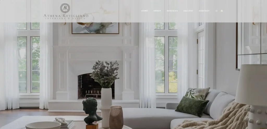 Website Designed for Athena Rutigliano Interiors & Design