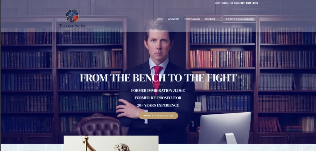 Website Designed for Thompson Immigration