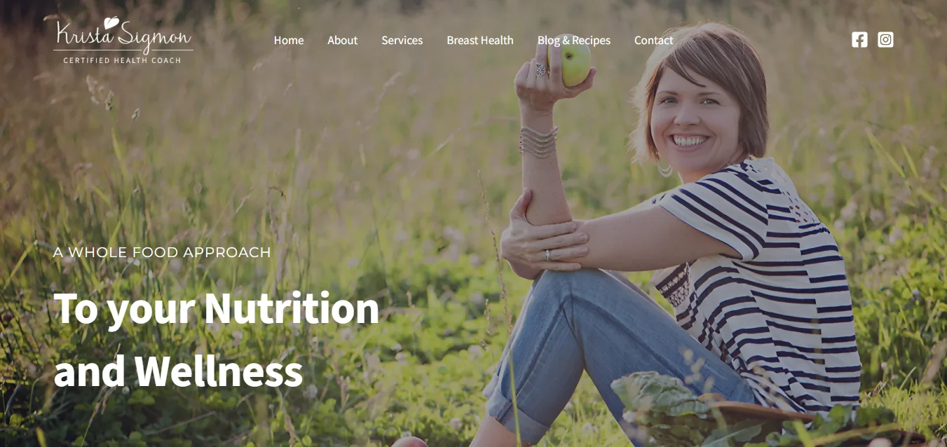 Website Designed for Krista Sigmon