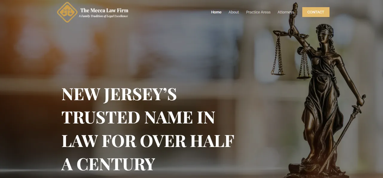 Website Designed for The Mecca Law Firm